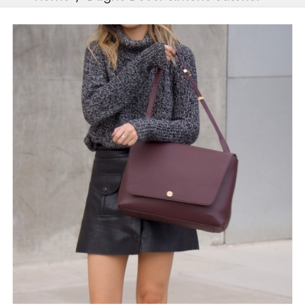Dagne Dover Simone Leather Satchel - Burgundy Oxblood
